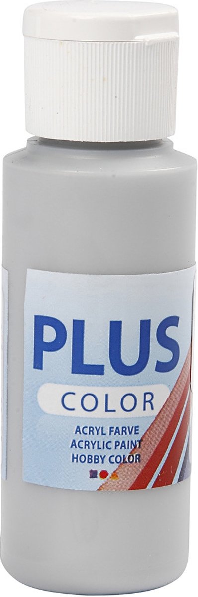 Plus Color acrylverf, silver, 60ml [HOB-39654]